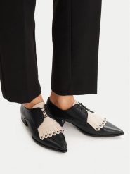 Hispanitas Półbuty BHI254263 Czarny. Czarne półbuty wsuwane Hispanitas, bez wzorów, ze skóry, bez obcasa, na obcasie. Za 368.99 zł.