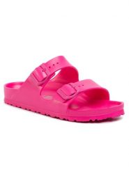 Birkenstock Klapki Arizona Eva 1015471 Różowy. Czerwone klapki Birkenstock, bez wzorów, z syntetyku, bez obcasa, bez zapięcia. Za 249.99 zł.