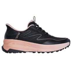 Buty Skechers Slip-ins Switch Back - Mist 180157-BKPK czarne. Czarne buty treningowe bez wzorów, z syntetyku, bez zapięcia. Za 613.11 zł.