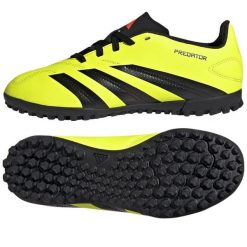 Buty piłkarskie adidas Predator Club L Tf Jr IG5436 żółte. Żółte buty treningowe bez wzorów, z gumy, bez zapięcia, do piłki nożnej. Za 294.02 zł.