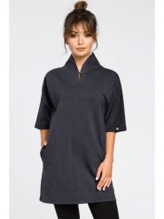 Be Wear Tunika w kolorze antracytowym rozmiar: XXL. Czarne tuniki Be Wear, xxl, bez wzorów, bez kołnierzyka, bez ramiączek. Za 113.95 zł.