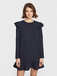 Pepe Jeans Sukienka koktajlowa Dorothy PL953123 Granatowy Regular Fit. Niebieskie sukienki Pepe Jeans, xs, bez wzorów, z jeansu, wizytowe, bez kołnierzyka, bez ramiączek. Za 199.99 zł.