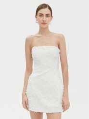 BARDOT Sukienka koktajlowa 59333DB2 Biały Regular Fit. Białe sukienki Bardot, bez wzorów, z syntetyku, wizytowe, bez kołnierzyka, bez ramiączek. Za 449.99 zł.