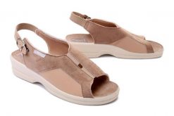 ADANEX ASK84NVNO ASTRA 26189 beżowy, sandały damskie. Brązowe sandały Adanex, bez wzorów, bez obcasa, bez zapięcia. Za 122.90 zł.