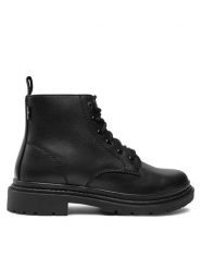 Levi's® Botki 234715-1794-559 Czarny. Czarne botki bez wzorów, ze skóry, bez obcasa, na płaskiej podeszwie, bez zapięcia. Za 339.99 zł.
