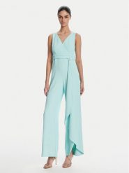 ARTIGLI Kombinezon ACTU002152 250 Turkusowy Regular Fit. Niebieskie sukienki Artigli, bez wzorów, z syntetyku, bez kołnierzyka, bez ramiączek. Za 579.99 zł.