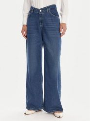 Rinascimento Jeansy CFC0125151003 Niebieski Wide Leg. Niebieskie jeansy Rinascimento, xs, bez wzorów, z bawełny. Za 399.99 zł.