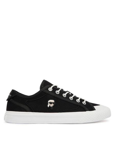 KARL LAGERFELD Trampki Rae Karl NFT KL60331N Czarny. Czarne trampki KARL LAGERFELD, bez wzorów, z materiału, bez zapięcia. Za 413.99 zł.