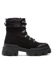 Rage Age Botki RA-62-06-000392 Czarny. Czarne botki Rage Age, bez wzorów, ze skóry, bez obcasa, na płaskiej podeszwie, bez zapięcia. Za 449.99 zł.