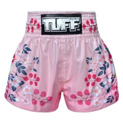 Spodenki treningowe TUFF Pink Sakura. Czerwone szorty sportowe TUFF, bez wzorów. Za 149.00 zł.
