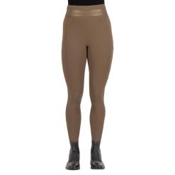 Damskie legginsy jeździeckie z pełną przyczepnością Euro-Star Ares. Brązowe legginsy EURO-STAR, z aplikacjami, z materiału, retro, długie. Za 440.50 zł.