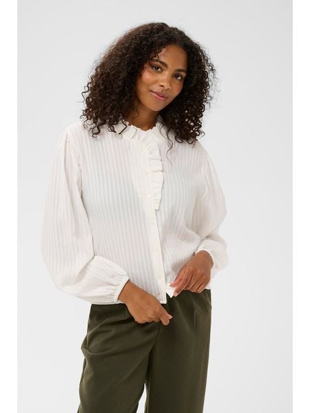 Kaffe Koszula w kolorze kremowym rozmiar: 36. Brązowe koszule Kaffe, z aplikacjami, bez kołnierzyka, bez ramiączek. Za 104.95 zł.