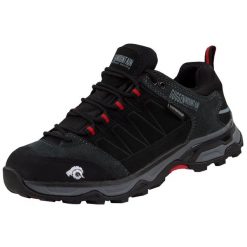 Damskie buty trekkingowe turystyczne. Czarne buty trekkingowe GUGGEN MOUNTAIN, bez wzorów, z gumy, bez zapięcia, trekkingowe. Za 405.45 zł.