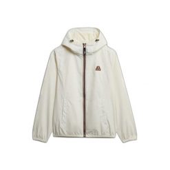 Damska wiatrówka Superdry Essential Tri. Białe kurtki przeciwdeszczowe Superdry, l, bez wzorów, z materiału, bez kaptura, trekkingowe. Za 425.30 zł.