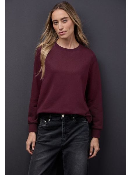 Street One Sweter w kolorze bordowym rozmiar: 38. Czerwone swetry Street One, bez wzorów, z bawełny, street, bez ramiączek. Za 148.26 zł.