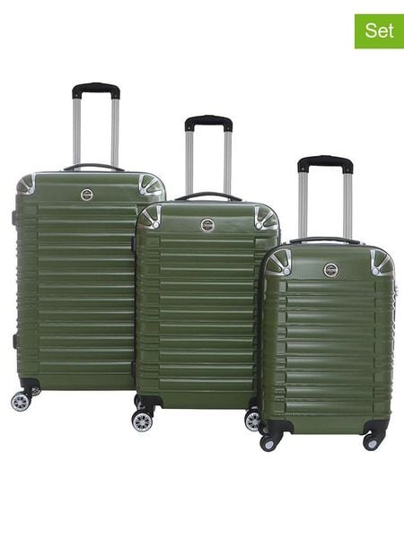 Geographical Norway 3-częściowy zestaw "Sourcing" w kolorze khaki rozmiar: onesize. Brązowe walizki Geographical Norway. Za 347.99 zł.