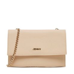 Torebka JENNY. Brązowe kopertówki Jenny, bez wzorów, wizytowe, bez dodatków. Za 69.99 zł.