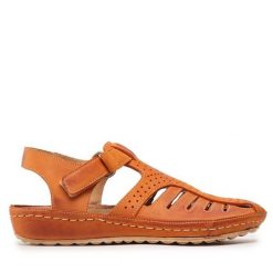 Sandały Maciejka. Brązowe sandały Maciejka, bez wzorów, bez obcasa, na koturnie, bez zapięcia. Za 379.99 zł.