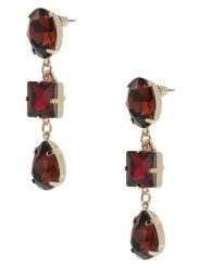 Otazu Pozłacane kolczyki-wkrętki z kryształami Swarovski rozmiar: onesize. Czerwone kolczyki Otazu, z kryształem, pozłacane. Za 113.99 zł.