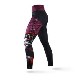 Legginsy sportowe damskie Ground Game Tsuru Warrior. Czarne legginsy GROUND GAME, bez wzorów, z elastanu, sportowe. Za 179.99 zł.