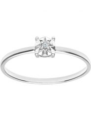 Revoni Złoty pierścionek z diamentem rozmiar: 56. Szare pierścionki Revoni, z diamentem, złote. Za 913.99 zł.