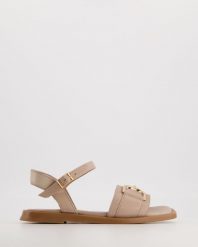 SANDAŁY DAMSKIE P334550 DK STONE. Sandały Venezia, bez wzorów, ze skóry, bez obcasa, bez zapięcia. Za 239.00 zł.