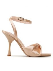 DeeZee Sandały Y39214-6 Beżowy. Brązowe sandały DeeZee, bez wzorów, z materiału, bez obcasa, na szpilce, bez zapięcia. Za 149.99 zł.