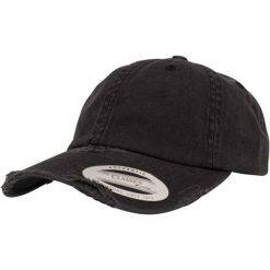 Czapka Z Daszkiem O Niskim Profilu. Szare czapki z daszkiem FLEXFIT, bez wzorów, z bawełny. Za 76.99 zł.
