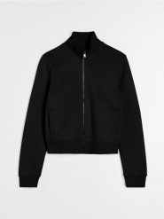 Gładka bluza ze stójką - czarny. Czarne bluzy Sinsay, l, bez wzorów, bez ramiączek, bez kaptura. Za 39.99 zł.