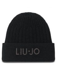 Liu Jo Czapka 2F3058 M0300 Czarny. Czarne czapki zimowe Liu Jo, bez wzorów, z materiału. Za 489.99 zł.