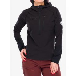 Bluza z kapturem damska Mammut Madris Light ML Half Zip Hoody. Czarne bluzy Mammut, xl, bez wzorów, bez ramiączek, z kapturem. Za 681.99 zł.