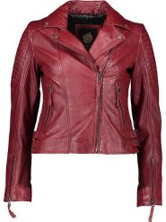 Apple of Eden Skórzana kurtka "Aoe" w kolorze czerwonym rozmiar: 38. Czerwone kurtki Apple of Eden, bez wzorów, ze skóry, bez kaptura. Za 330.67 zł.