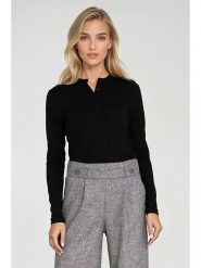 Nife Bluzka w kolorze czarnym rozmiar: 36. Czarne bluzki Nife, bez wzorów, bez kołnierzyka, bez ramiączek. Za 178.37 zł.