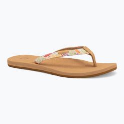 Japonki damskie Rip Curl Freedom Bloom Open Toe. Brązowe japonki Rip Curl, bez wzorów, ze skóry, biznesowe. Za 109.99 zł.