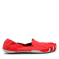 Buty na siłownię Vibram Fivefingers. Czerwone buty treningowe Vibram Fivefingers, bez wzorów, bez zapięcia, na fitness i siłownię, vibram fivefingers. Za 479.99 zł.