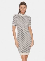 Guess Sukienka codzienna W3YK39 Z37K0 Écru Bodycon Fit. Sukienki Guess, na co dzień, s, z aplikacjami, z wiskozy, bez kołnierzyka, bez ramiączek, bodycon. Za 419.99 zł.