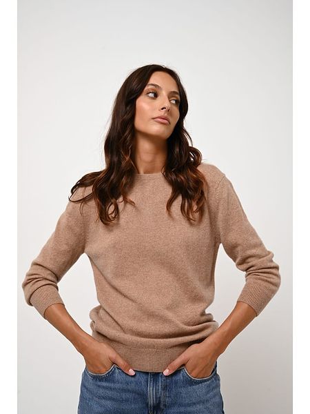 AUTHENTIC CASHMERE Kaszmirowy sweter "Estaris" w kolorze beżowym rozmiar: M. Brązowe swetry AUTHENTIC CASHMERE, m, bez wzorów, z kaszmiru, bez ramiączek. Za 369.99 zł.