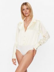 MVP Wardrobe Body MVPE3BO047.0SE0019 Żółty Relaxed Fit. Żółte body i gorsety MVP Wardrobe, bez wzorów, z jedwabiu, bez ramiączek. Za 729.99 zł.