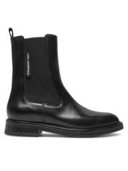KARL LAGERFELD Sztyblety KL41460 Czarny. Czarne botki KARL LAGERFELD, bez wzorów, ze skóry, bez obcasa, na płaskiej podeszwie, bez zapięcia. Za 669.99 zł.