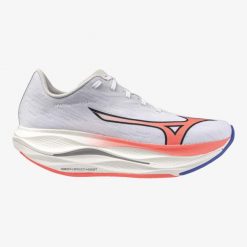 Buty do biegania damskie Mizuno Wave Rebellion Flash 3. Białe buty do biegania Mizuno, bez wzorów, bez zapięcia, do biegania, mizuno wave. Za 679.99 zł.