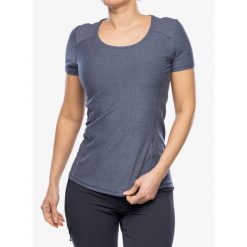 Koszulka szybkoschnąca damska Royal Robbins Amp Lite SS. Niebieskie t-shirty sportowe ROYAL ROBBINS, bez wzorów, bez ramiączek. Za 181.99 zł.