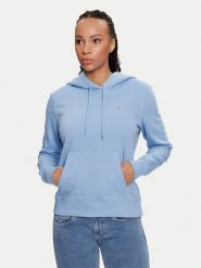 Tommy Jeans Bluza Flag DW0DW19727 Niebieski Regular Fit. Niebieskie bluzy Tommy Jeans, xxs, bez wzorów, z bawełny, bez kaptura. Za 369.99 zł.