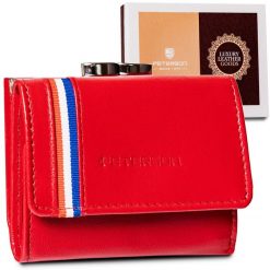 Portfel skórzany Peterson [D] PTN RD-25-GCL-A czerwony. Czerwone portfele Peterson, bez wzorów. Za 54.00 zł.