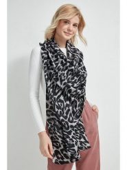 Lucky Bees Szal w kolorze szaro-czarnym - 180 x 80 cm rozmiar: onesize. Czarne szaliki i kominy Lucky Bees, bez wzorów, z materiału. Za 113.36 zł.