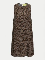 JJXX Sukienka letnia Mira 12268432 Brązowy Relaxed Fit. Brązowe sukienki JJXX, s, bez wzorów, z wiskozy, bez kołnierzyka, bez ramiączek. Za 89.99 zł.