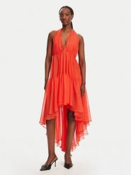 BARDOT Sukienka koktajlowa Leona 59861DB Koralowy Regular Fit. Pomarańczowe sukienki Bardot, bez wzorów, z syntetyku, wizytowe, bez kołnierzyka, bez ramiączek. Za 549.99 zł.