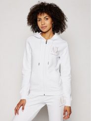 Armani Exchange Bluza 8NYM21 YJ68Z 1000 Biały Regular Fit. Białe bluzy Armani Exchange, xs, bez wzorów, z bawełny, bez kaptura. Za 569.99 zł.