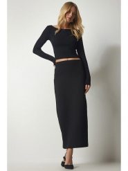 Happiness Istanbul Spódnica w kolorze czarnym rozmiar: 38. Czarne spódnice Happiness Istanbul, na co dzień, bez wzorów, maxi, proste. Za 96.14 zł.