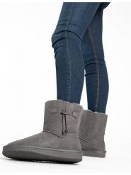 Blackfield Botki zimowe w kolorze szarym rozmiar: 36. Szare botki Blackfield, bez wzorów, bez obcasa, bez zapięcia. Za 139.54 zł.