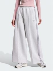 Adidas Spodnie dresowe Spacer HY8044 Szary jasny Wide Leg. Szare spodnie dresowe adidas, bez wzorów, z bawełny. Za 298.99 zł.
